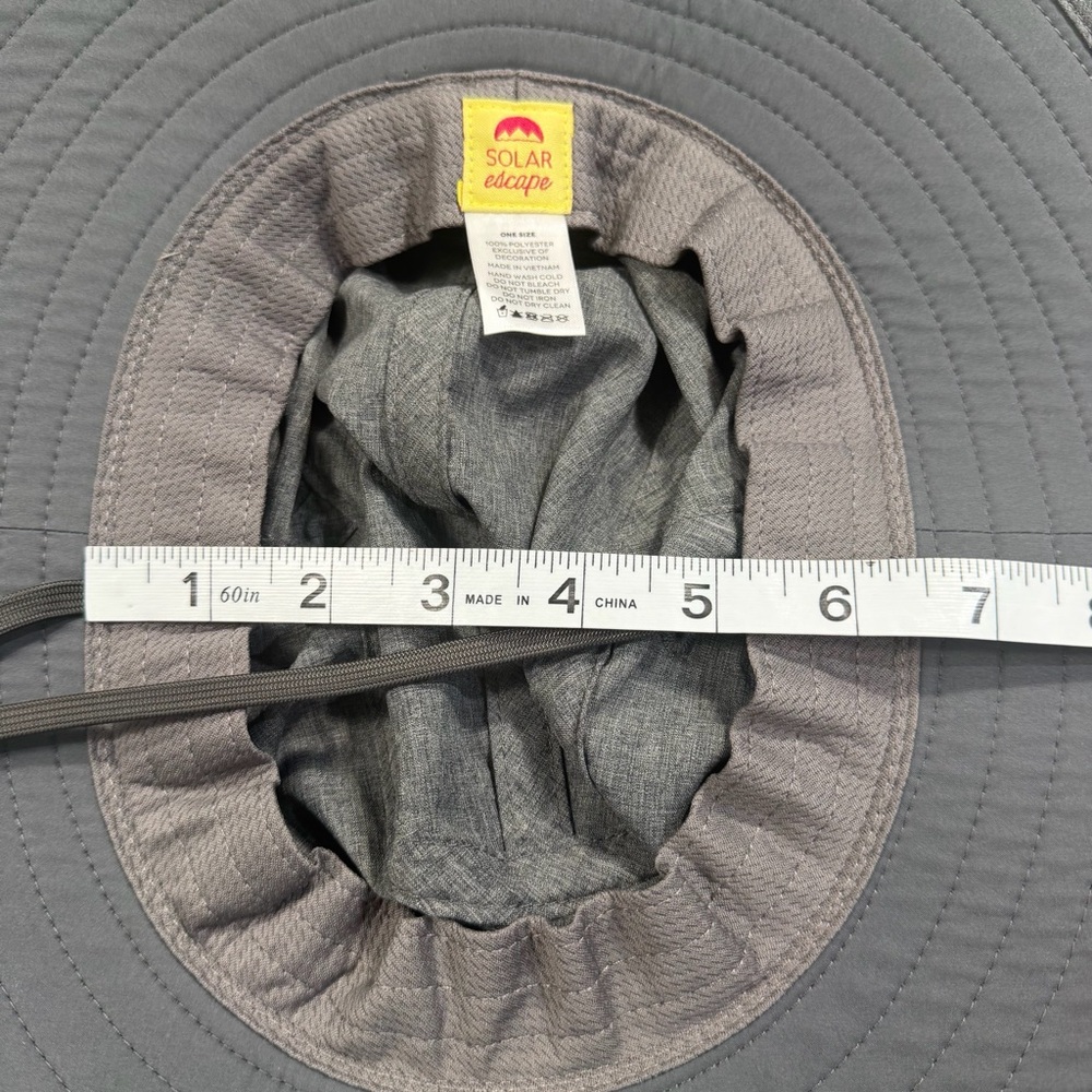 Solar Escape UV Explorer Bonnie Adjustable Hat, Mens or Womens, Gray, Outdoor - Picture 5 of 11
